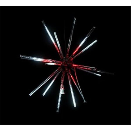 WINTERLAND Winterland LED-STB-30-RE-PW Animated Red And Pure White Star Burst; 30 in. LED-STB-30-RE/PW